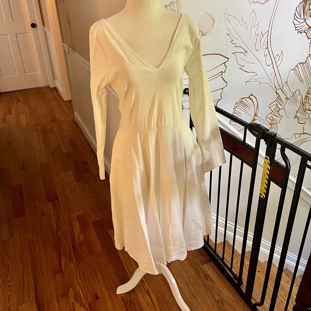 Unique Vintage low key long sleeve wedding dress, XL